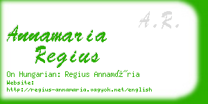 annamaria regius business card